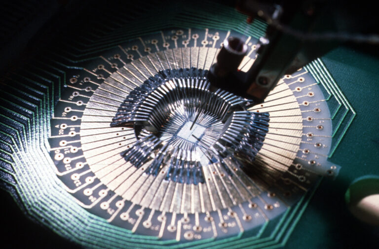 Zoomed in image of a microchip